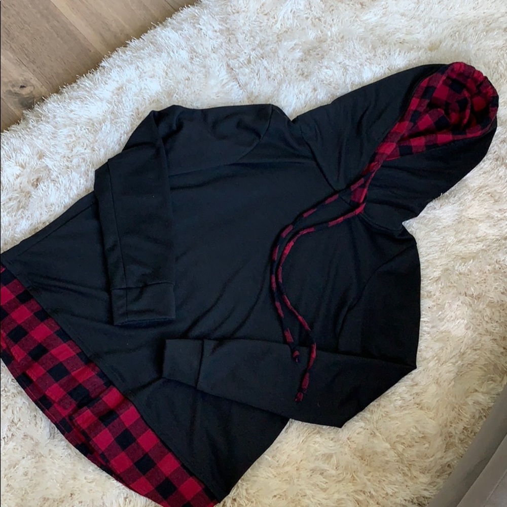 Buffalo Check Hoodie- EUC